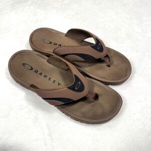 Oakley O Coil FOF100418-31V Flip Flop Men's US 11 Brown Slip On Comfort Sandals